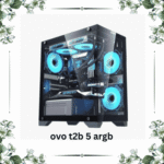 OVO T2B Black 5 ARGB Infinity Micro ATX Gaming Casing in comilla.